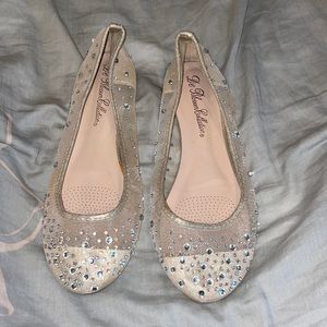 Used Gold Bedazzled Flats